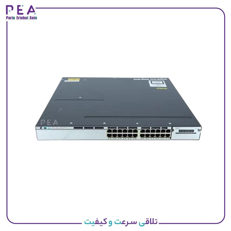 سوئیچ شبکه مدیریتی سیسکو ۲۴ پورت WS-C3750G-24TS-S۱U