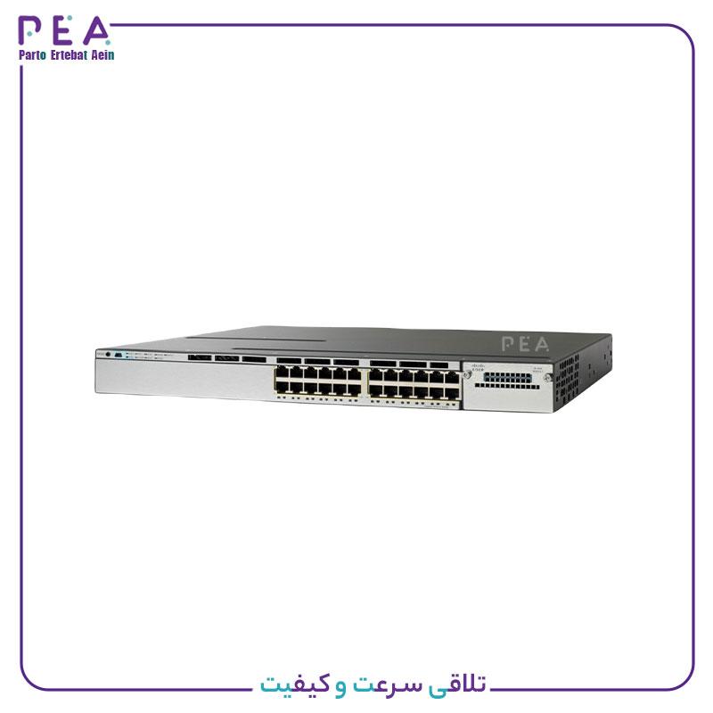 سوئیچ شبکه سیسکو ۲۴ پورت WS-C3750X 24T-S