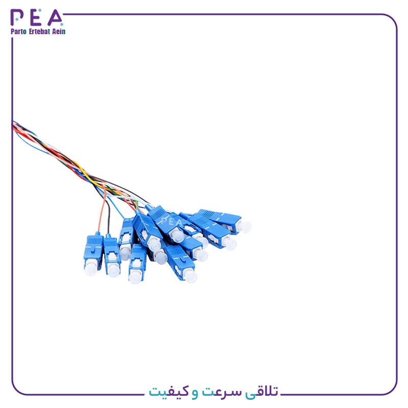 پیگتیل سینگل مود فیبر نوری SC SM 2M UPC 12COLOR